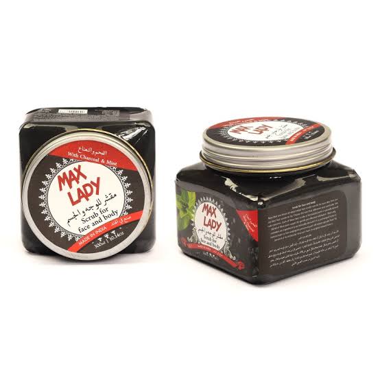 اسکراب شنی لایه بردار پوست مکس لیدی عصاره زغال نعنا MAX LADY300 ML