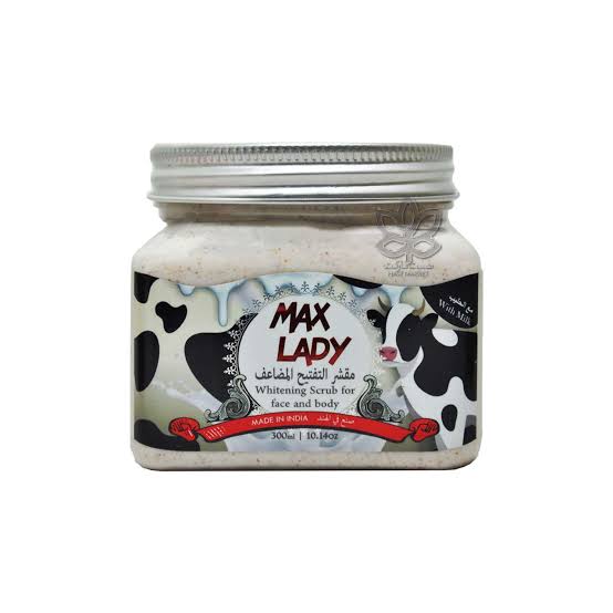 اسکراب شنی لایه بردار پوست مکس لیدی (Max lady) عصاره شیرگاو 300ml